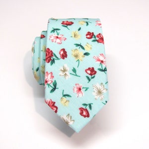 Cotton Mens Tie Light Sky Blue Red Yellow Pink Green Necktie