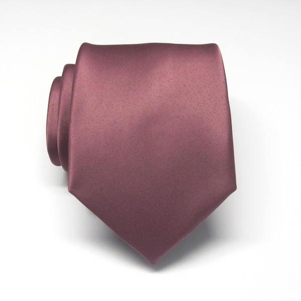 Rosewood Chianti Mens Tie With Matching Pocket Square Option. Rusty Rose Dusty Rose Mens Necktie Pocket Square Set