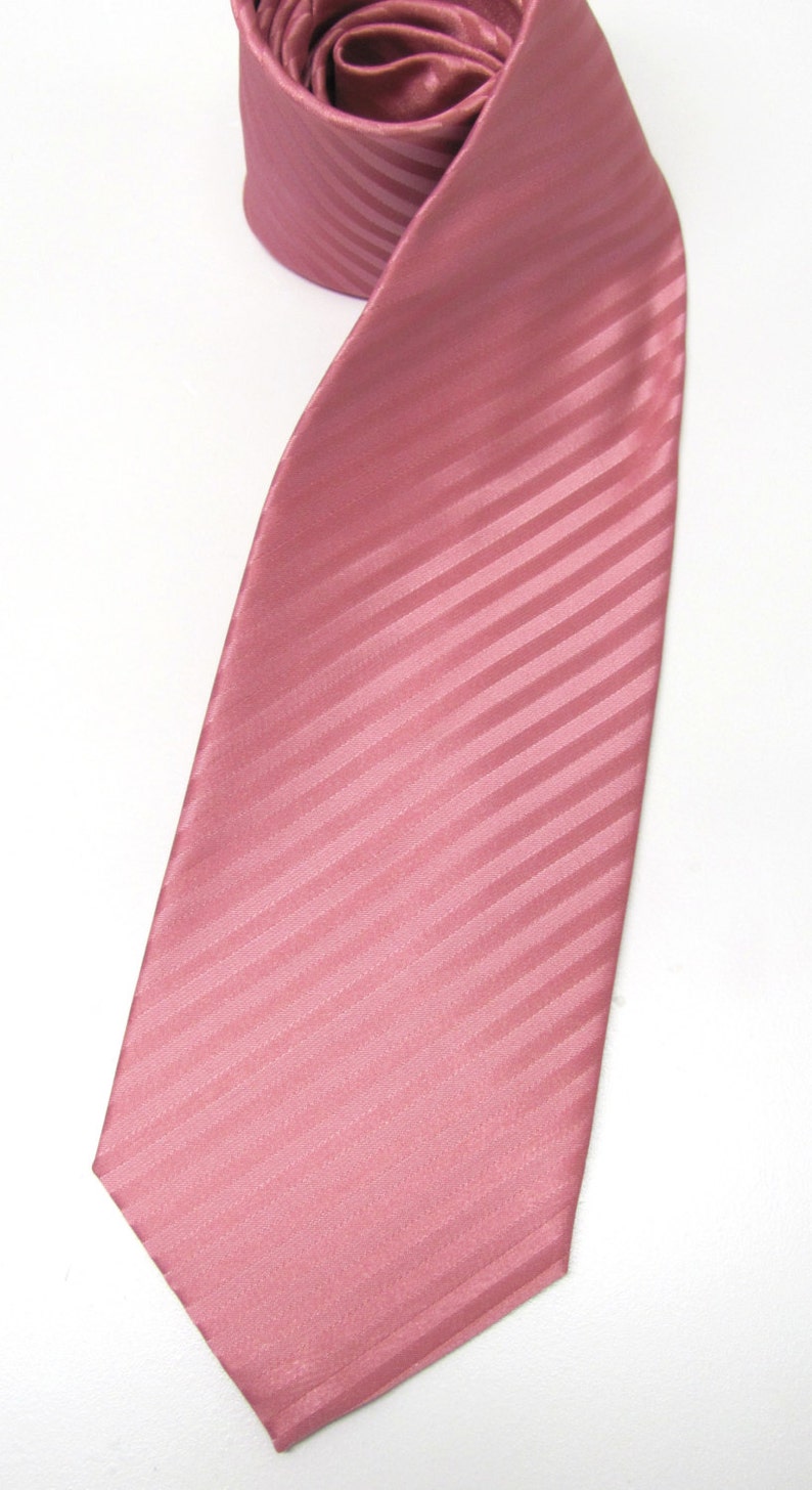 Mens Ties. Necktie Dusty Rose Pink Stripes Silk Tie Etsy