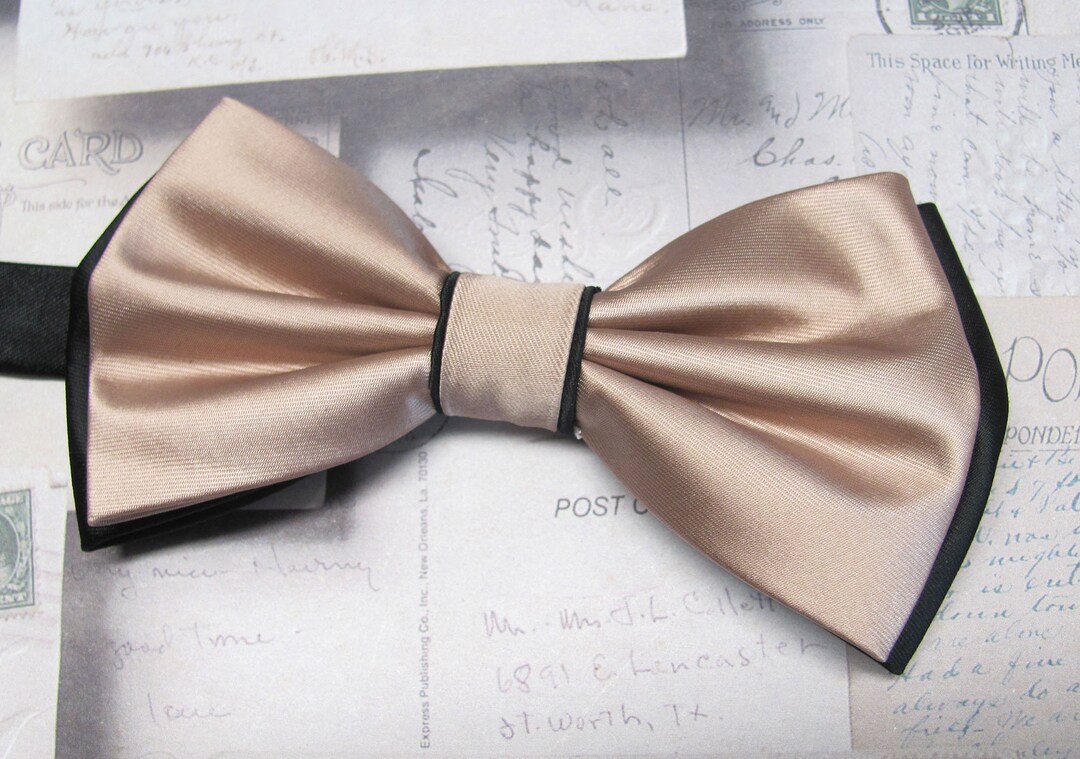 Mens Bow Ties Rose Gold Black Bow Tie. Wedding Bow Ties Rose Etsy