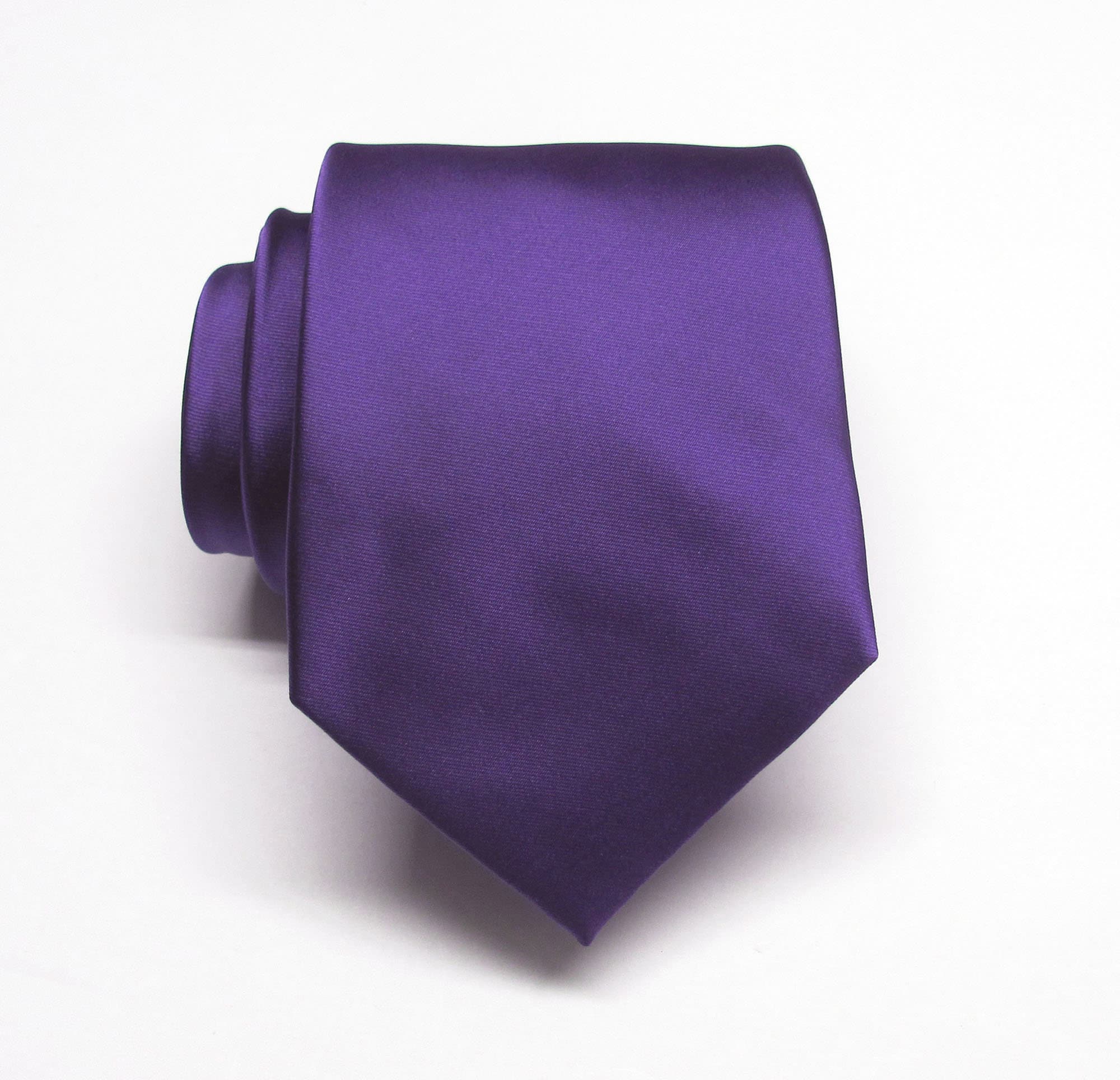 Mens Tie With Matching Pocket Square Option. Royal Purple Tie Etsy