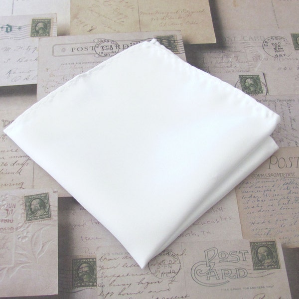 Pocket Square White Hanky Handkerchief