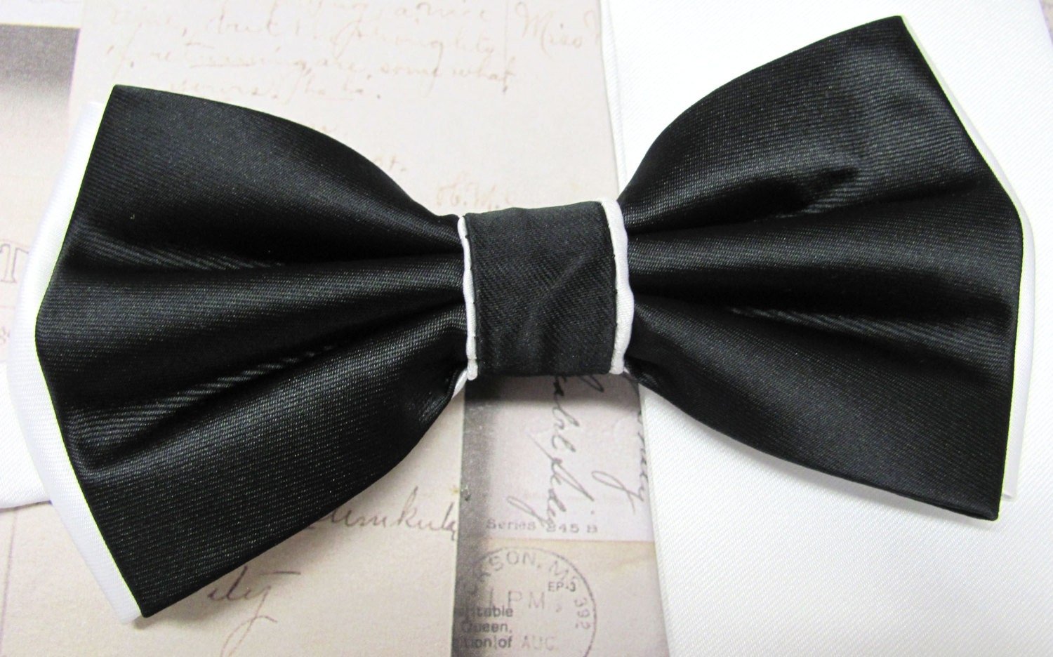 Mens Bow Ties. Black White Bow Tie. Wedding Bow Ties Black and - Etsy