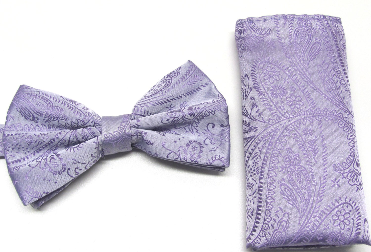 Mens Bowtie. Bowties. Purple Lavender Paisley Bow Tie With | Etsy