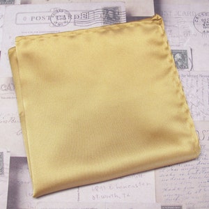 Pocket Square Dusty Gold Hanky Handkerchief