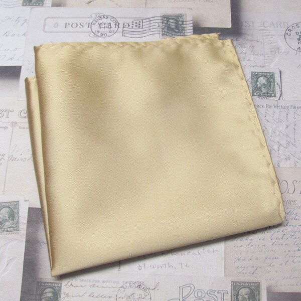 Pañuelo de bolsillo cuadrado solid Champagne Hanky