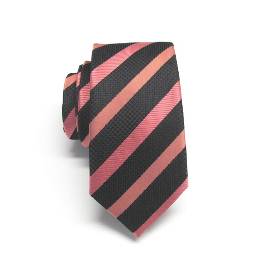 Continuación Avanzar no relacionado Hombres corbatas Skinny Tie. Flaco corbata de Papaya Coral - Etsy España