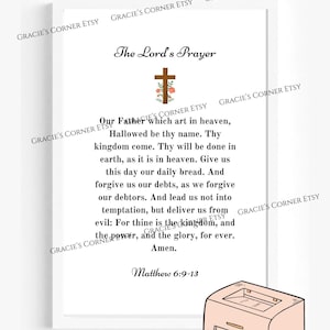 The Lord’s Prayer Christian digital download A4 print