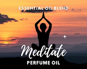 MEDITATE - Mezcla de aceites esenciales 10 ml / Perfume floral / Perfume de aceite esencial / Conexión a tierra / Terroso / Gaia / Mezcla de conexión a tierra / Madre Naturaleza