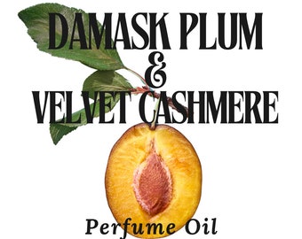 Damask Plum and Velvet Cashmere - 10ml Fragrance Oil / Perfume Oil / Clean Fragrance / Vegan Perfume / Luxury Fragrance / Exotic Fragrance