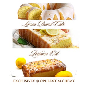LEMON POUND CAKE - Perfume Oil / Lemon Fragrance Oil / Gourmand Perfume / Luxury Perfume / Delicious Bakery Scent,  Yummy Foodie Fragrance