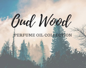 7 OUD WOOD Perfume Oils / Woodsy Earthy/ Authentic Gemstone & Essential Oil Infused / 10ml / Vegan / Phthalate Free