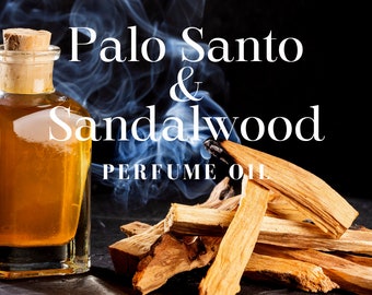 PALO SANTO SANDALWOOD Perfume Oil ~ Fragrance Oil /Palo Sano Oil / Palo Santo Essential Oil / Holy Wood / Sandalwood Fragrance oil, 10ml,5ml