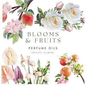 BLOOMS & FRUITS Perfume Oil /Choose your Natural Fragrance Oil / Fragrance Gift / Natural Perfume / vegan beauty / plant based beauty