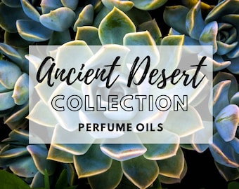 Colección de aceites de perfume ANCIENT DESERT... 4 aceites aromáticos con infusión de piedras preciosas naturales / Perfumes High Vibes / Perfume sin toxinas / Perfume del desierto