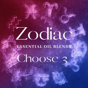 CHOOSE 3 ZODIAC Essential Oil Blends ... 1/3 oz Roll on / Zodiac Perfume Oil / Astrology Blend/ Zodiac Blend / Astrology Perfume