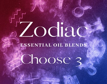 CHOOSE 3 ZODIAC Essential Oil Blends ... 1/3 oz Roll on / Zodiac Perfume Oil / Astrology Blend/ Zodiac Blend / Astrology Perfume