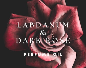 LABDANUM DARK ROSE - Aceite aromático de 10 ml / Perfume vegano / Fragancia exótica / Perfume hermoso / Regalo emo / Regalo gótico / Regalo de bruja / Oscuro