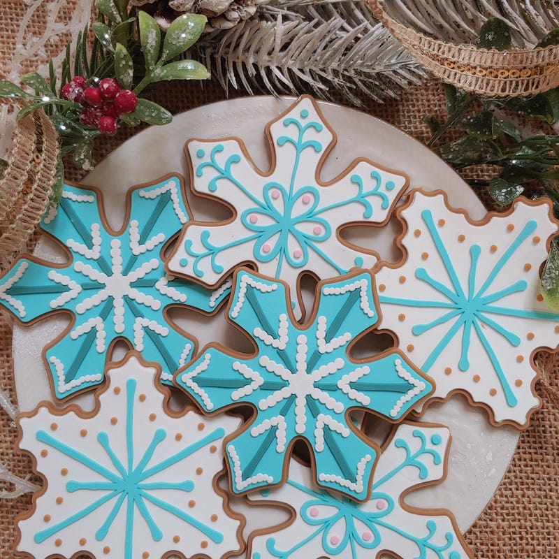 Snowflake Cookies - Etsy