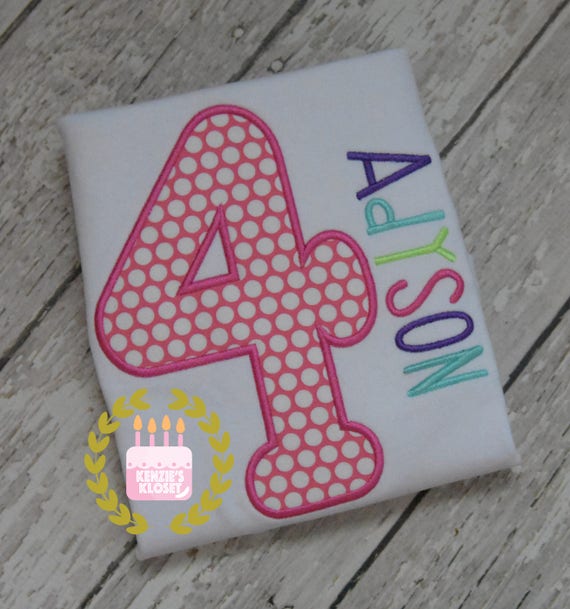 birthday number 4 shirts