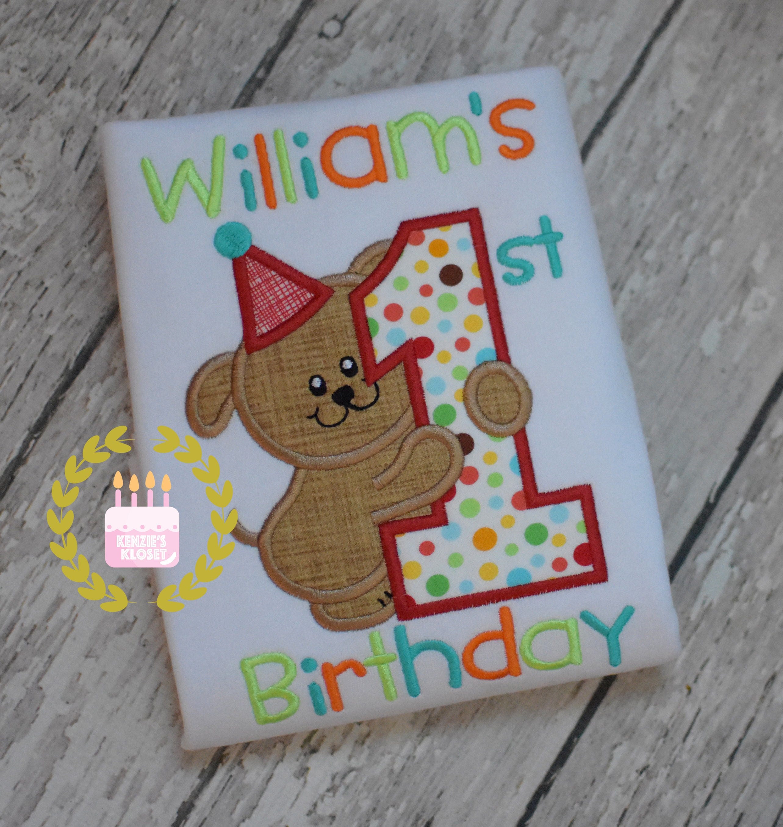 Applique shirts puppy first birthday 1st birthday puppy  etsy Applique shirts puppy first birthday 1st birthday puppy  etsy