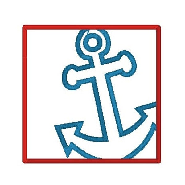 Sample SALE "Free Shipping"- Anchor in box  (You will have to use your imagination) Short Sleeve Shirt or Onesie / Bodysuit