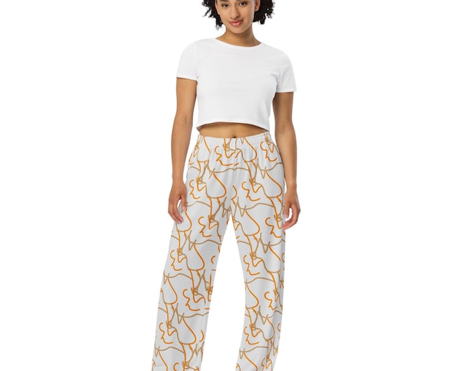 All-over print unisex wide-leg pants