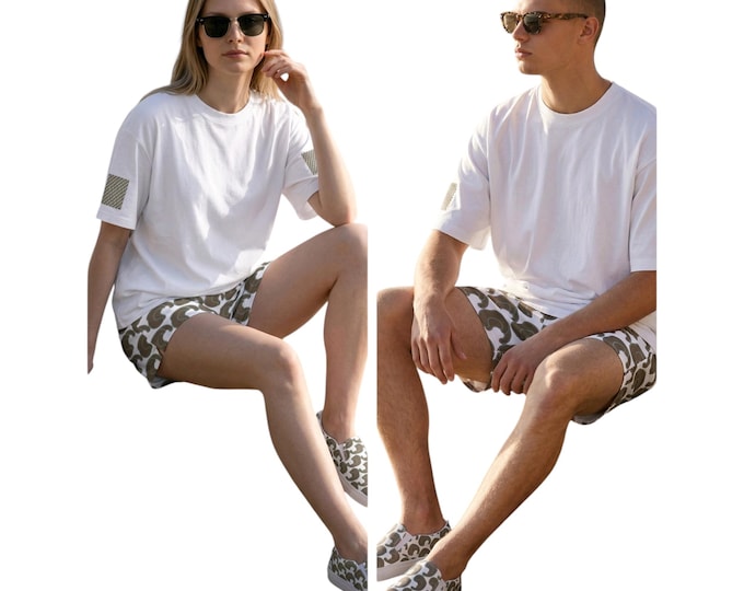 Summer Set Unisex organic oversized high neck t-shirt