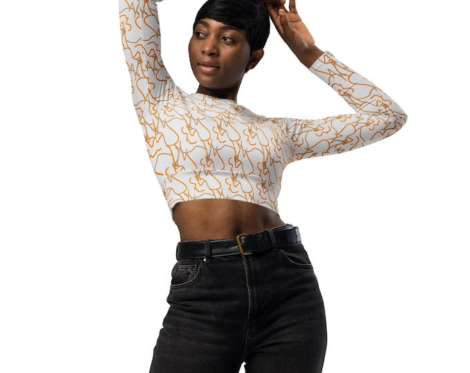 Long-sleeve crop top