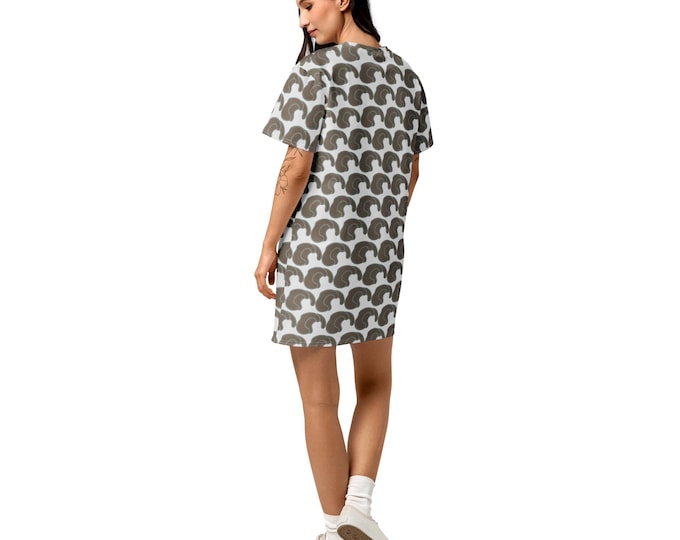 Raw cotton t-shirt dress form 06.