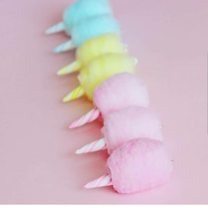 Carnival Cotton Candy Necklace, Fairy Floss Necklace, Cotton Candy Jewelry, Miniature Food Jewelry