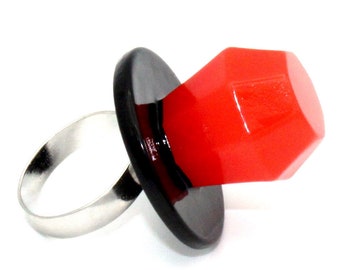 Anillo de compromiso único, anillo pop de anillo de caramelo, anillo de novedad para mujeres, regalo de joyería de moda hecho a mano, colores personalizados