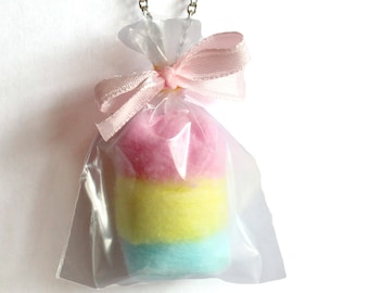 Carnival Pastel Cotton Candy Bag Necklace