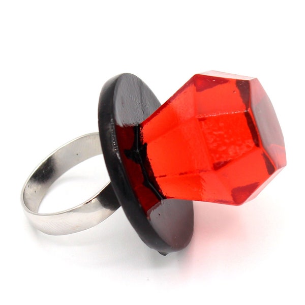 Bague de fiançailles unique en son genre, faux bonbons, posez la question, nouveauté pour femme, promesse non traditionnelle, cadeau de bijoux tendance en résine faits main