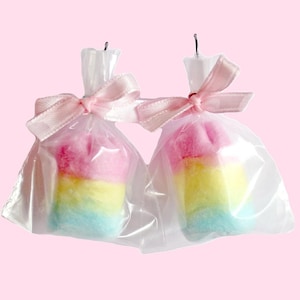 Carnival Cotton Candy Earrings Pastel Cotton Candy Bag Earrings Kawaii Jewelry