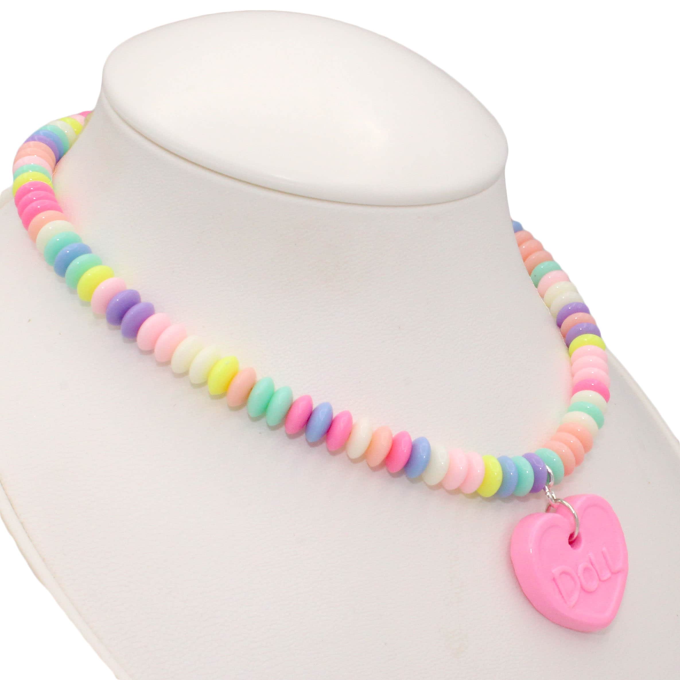 Custom Name Necklace, Personalized Candy Necklace, Pastel