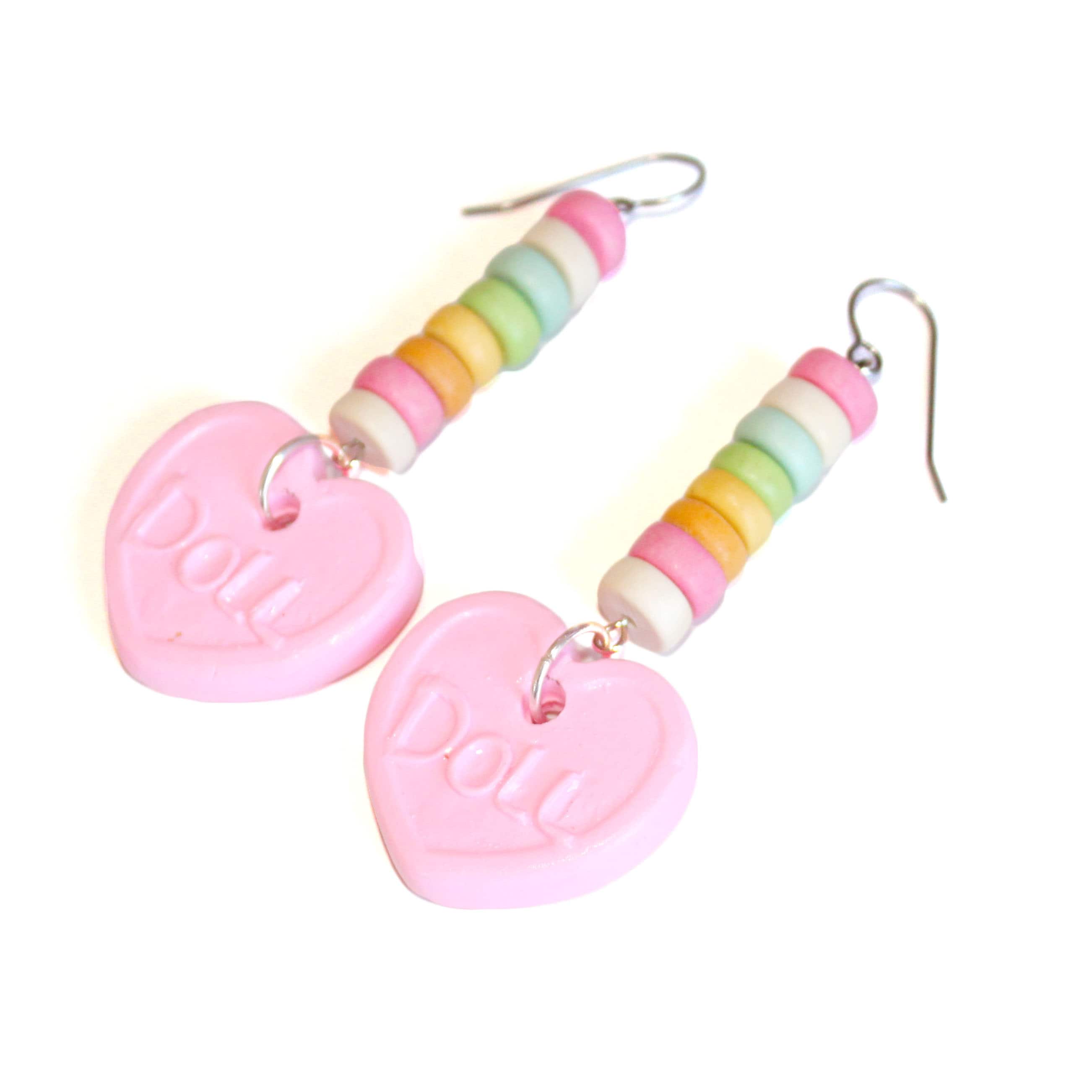 Candy Earrings Faux Candy Earrings Pastel Candy Rainbow Etsy