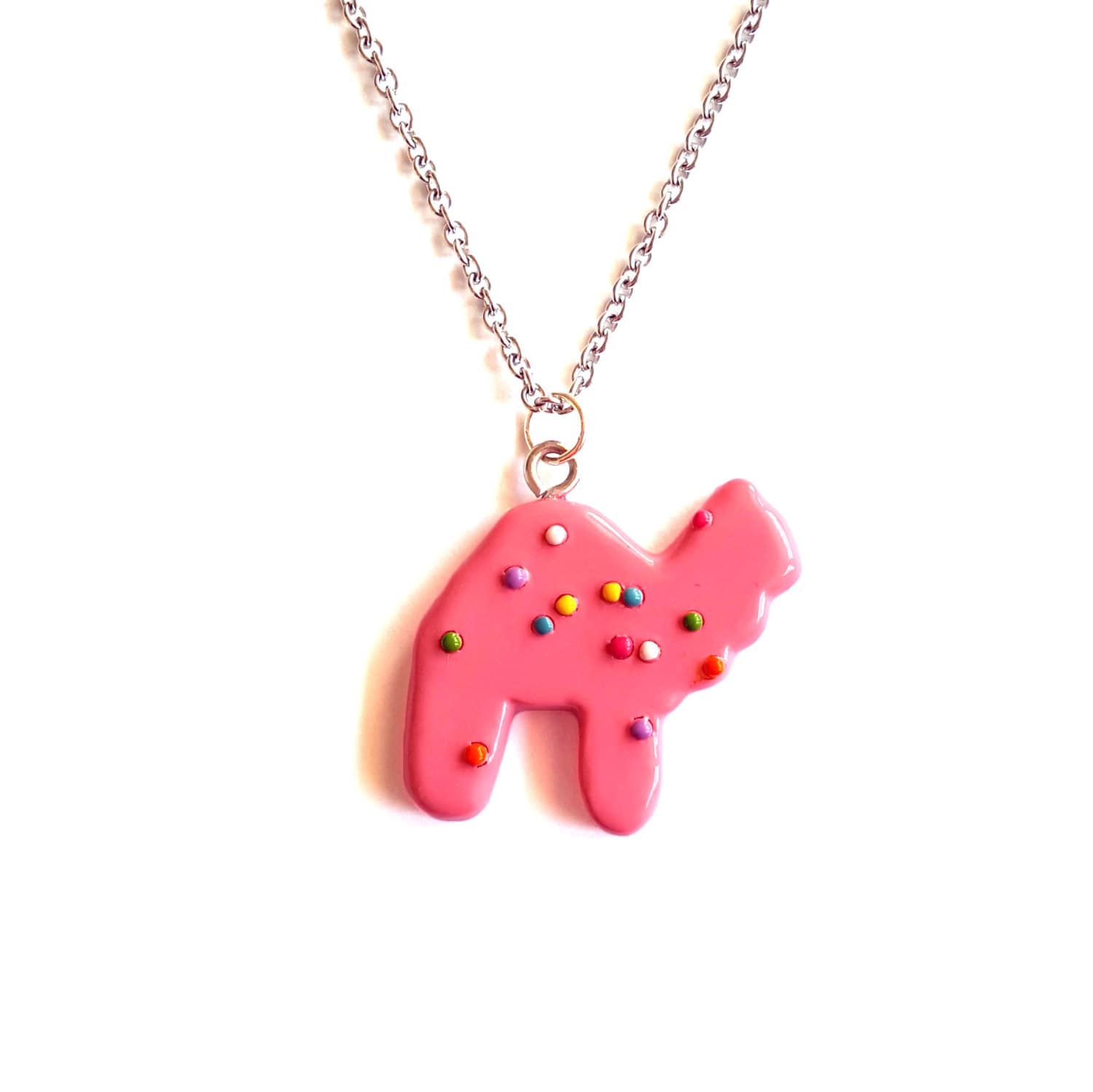 Kidcore Necklace, Circus Animal Cookies Necklace , Frosted Animal Cookie Necklace, Fatally Feminine Jewelry