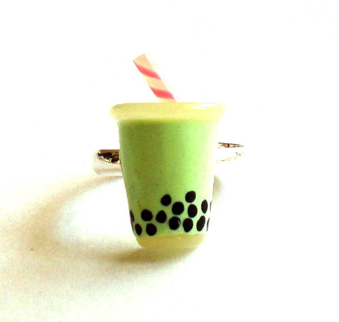 Boba Tea Ring Bubble Tea Ring Kawaii Bubble Tea Jewelry Thai Etsy