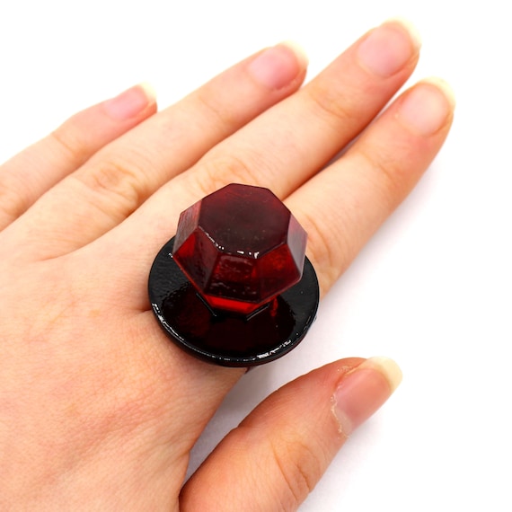 Jewelie un anillo de compromiso unico caramelo falso pop the question novedad para mujeres promesa no tradicional regalo de joyeria de moda de resina hecho a mano Etsy Espana