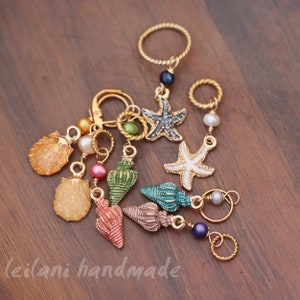 Stitch Marker Knitting Accessory She Sells Seashells Set of 8 various sizes image 2