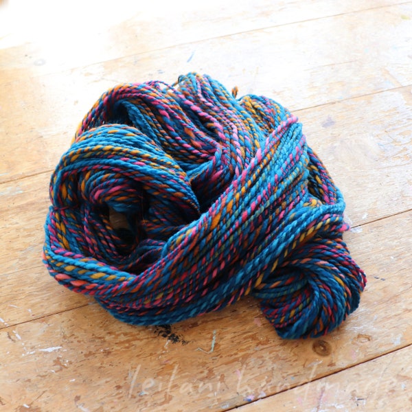 Handspun Yarn - Merino - Tealy Good - 2ply DK