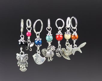 Stitch Marker Knitting Accessory - Rural Life - Set of 7 various sizes