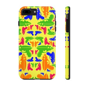 Robuste Raygun Handyhülle | Leuchtend Gelb Retro Futurist Cover | Atomic Sci-Fi Schutz für iPhone Samsung