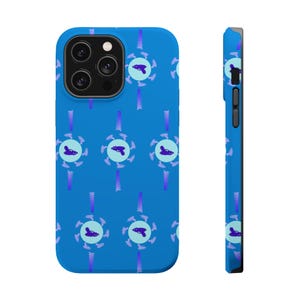 Raygun Magnetische Handyhülle | Retro Sci-Fi Tough Cover mit Atomic Space Pattern | iPhone MagSafe-Hülle