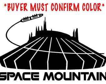 Space Mountain attraction vinyl decal, sticker - NEW