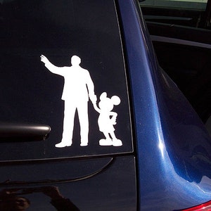 Walt Disney With Mickey Mouse Vinyl Decal, Car Decal - Etsy