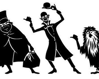 The Haunted Mansion - vinyl decals, Hitchhiking Ghosts with body detail