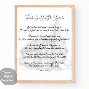 Poema inspirador imprimible, regalo para pastor, cristiano, DESCARGA DIGITAL, diseño de iglesia, arte de pared, regalo espiritual, póster de poesía instantánea, decoración del hogar