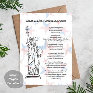 Amerika Druckbares Gedicht Karte Helden USA Danke Gedenktag veteranischer Tag Flagge DIGITAL DOWNLOAD Design diy Geschenk 8,5 "x 11" - Schnitt auf 13" x 18"
